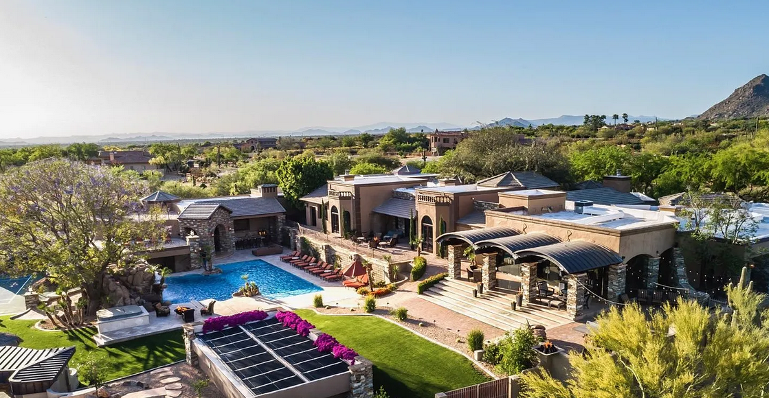 Luxury Scottsdale hillside estate with pool and mountain views